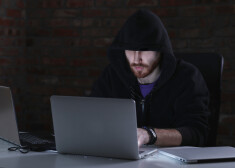 Hacker in front of his computer