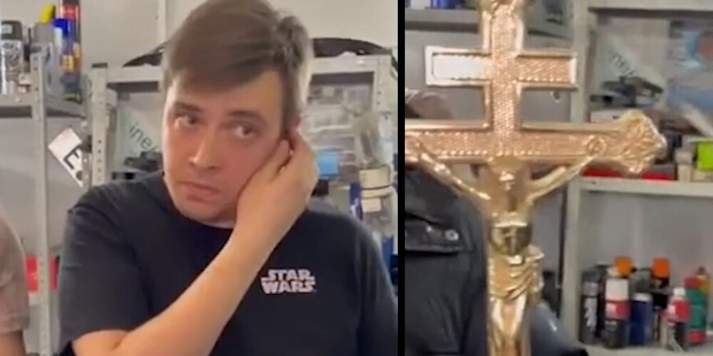 Православные "мстители" заставили популярного блогера извиняться на камеру за брошенный на пол крест