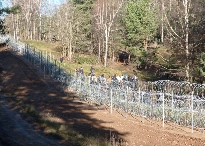 ВИДЕО: штурмующие границу мигранты ночью забросали польских пограничников камнями и ветками