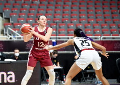 Latvijas sieviešu basketbola izlases spēlētāja Anete Šteinberga.