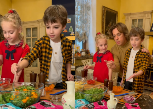 Жизнь обычных людей: Максим Галкин показал, как Гарри и Лиза готовили себе обед