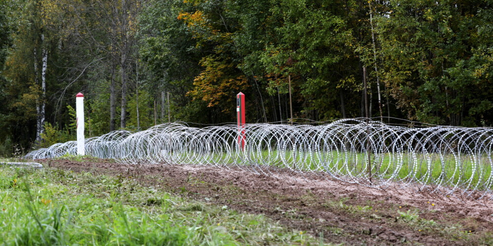 Установка временного забора на границе с Беларусью почти завершена