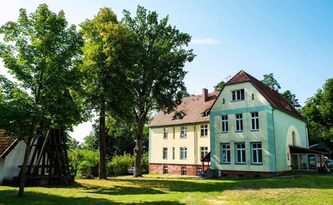 Templīnes draudzes mācītāja māja, kurā pagāja Angeles Merkeles bērnība un jaunība.