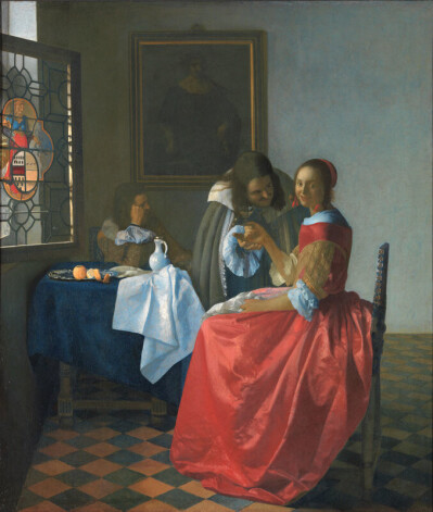 "Девушка со стаканом вина", 1658-1662