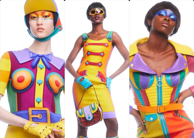 Привет Кардену и взрыв цвета в новой коллекции Moschino
