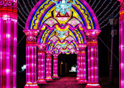 В Пакруойской усадьбе проходит впечатляющий зимний фестиваль китайских фонарей