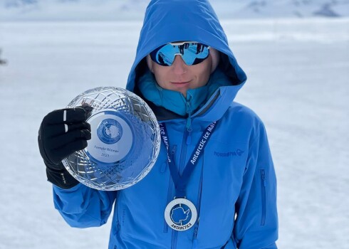 VIDEO: latviete Evija Reine ar fantastisku rezultātu uzvar Antarktīdas ledus maratonā