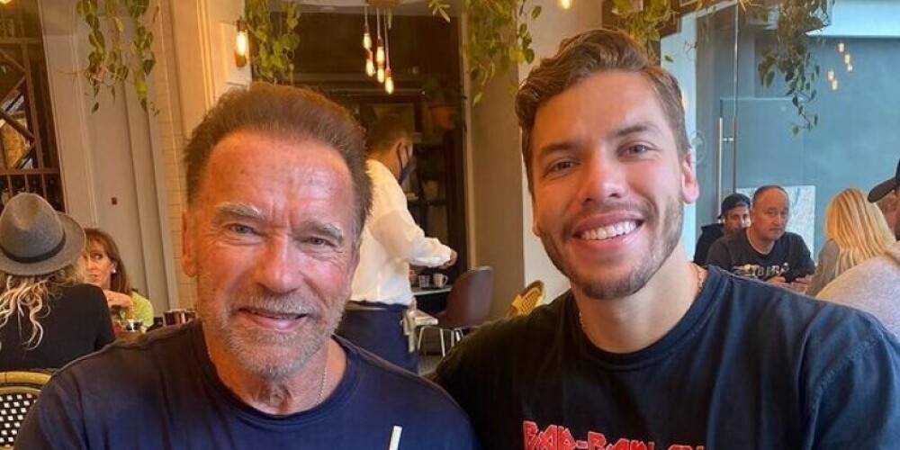 Arnolds Švarcenegers ar dēlu Džozefu.