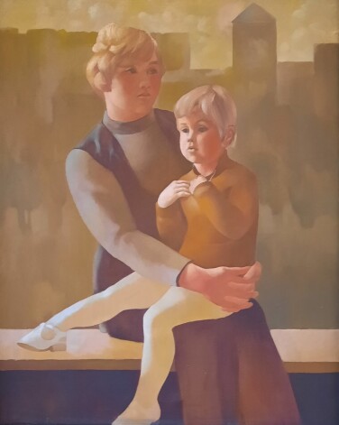 Nellija Darkēviča “Vakars”, audekls, eļļa, 100x80 cm, 1972.g., LMS muzejs