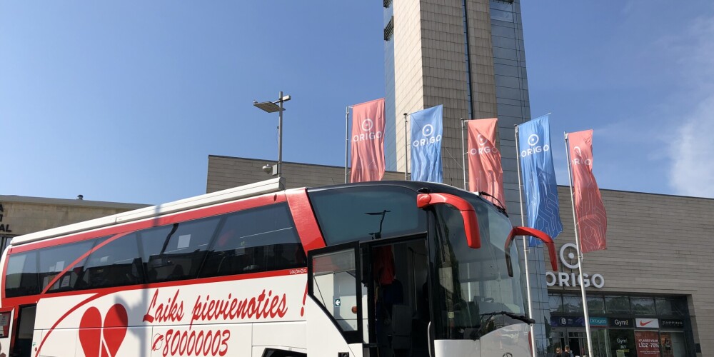 Valsts asinsdonoru centra autobuss pie "Origo" ieradīsies reizi mēnesī