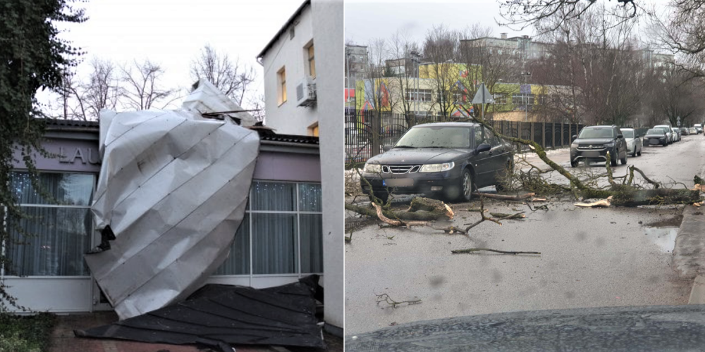 Ventspilī norauj jumtu, Jelgavā paplosās piecas minūtes - piektdienas rītā daudzviet pamatīgi izvējojusi vētra