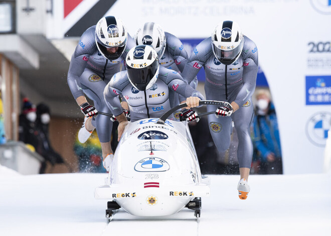 Latvijai bobslejā un skeletonā tiek piešķirtas sešas kvotas; uz Pekinu dosies viens bobsleja četrinieks