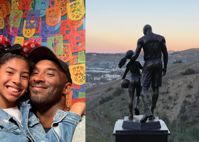 На месте гибели разбившимся в авиакатастрофе Коби Брайанту и его дочери установлен памятник