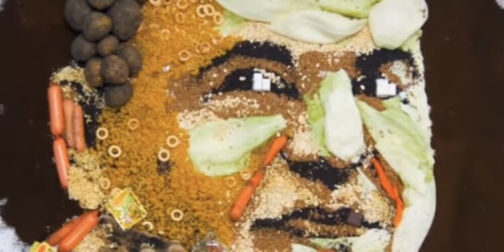 Российская художница создала портрет премьер-министра Мишустина из продуктов питания