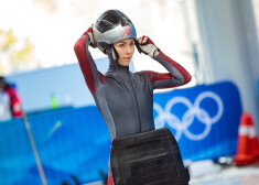 Latvijas vadošā skeletoniste Endija Tērauda.