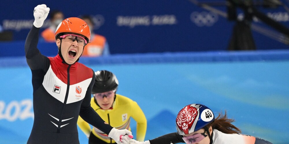 Šorttrekiste Šultinga izcīna otro zeltu Pekinas olimpisko spēļu 1000 metru distancē