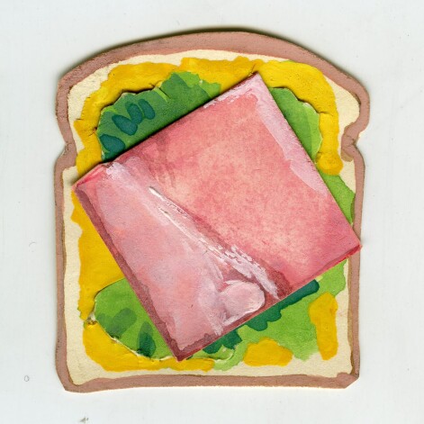 Džo Breinards. “Untitled Open face Ham Sandwich” (1975, kolāža).