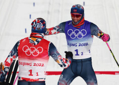 Olimpisko spēļu komandu sprinta sacensībās uzvar Vācijas un Norvēģijas slēpotāji