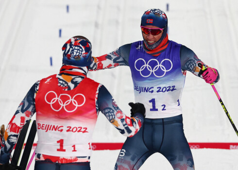 Olimpisko spēļu komandu sprinta sacensībās uzvar Vācijas un Norvēģijas slēpotāji