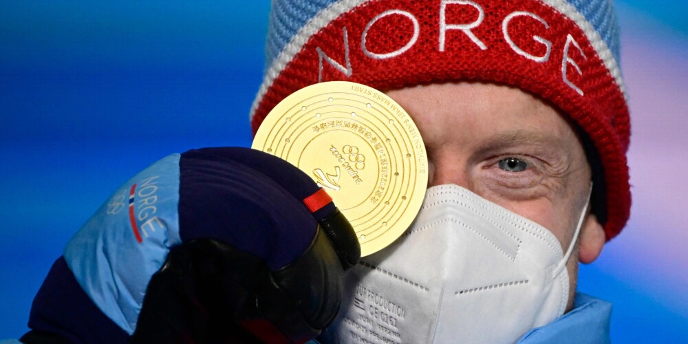 Norvēģija nodrošinājusi sev uzvaru medaļu ieskaitē priekšpēdējā Pekinas olimpisko spēļu dienā