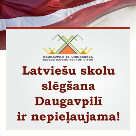 Pret latviešu vidusskolas slēgšanu (reorganizāciju) Daugavpilī parakstījušies vairāki tūkstoši Latvijas pilsoņu, bet pilsētas dome viņu viedokli nav ņēmusi vērā.