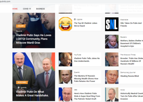 Новости портала sputnik.com днем, 3 марта (2022)