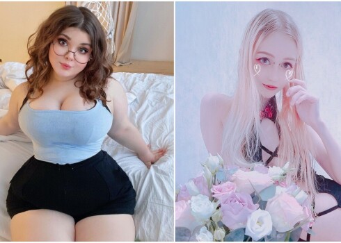 Karš Ukrainā un finanšu sankcijas pret Krieviju skārušas arī pikantā satura veidotājas platformā "OnlyFans". (Pa kreisi - vietnes lietotāja ar segvārdu @Bunnie_Mommy, pa labi - modele @SixSexPlanes).