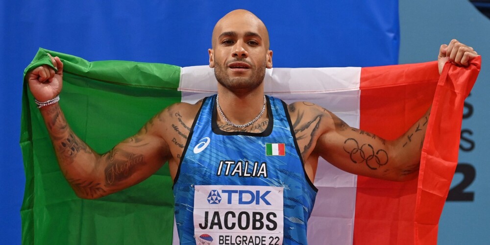 Itālis Džeikobs fotofinišā izcīna pasaules čempiona titulu 60 metros