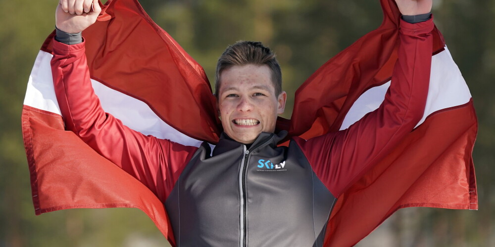 Distanču slēpotājs Lauris Kaparkalējs pēc sprinta sacensībām Eiropas Jaunatnes Ziemas Olimpiādē.