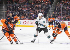 VIDEO: Balceram četri spēka paņēmieni "Sharks" zaudējumā pret "Oilers"