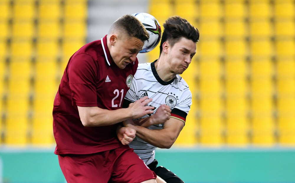 Latvijas U-21 futbola izlase Eiropas čempionāta kvalifikācijas mačā zaudē Vācijai