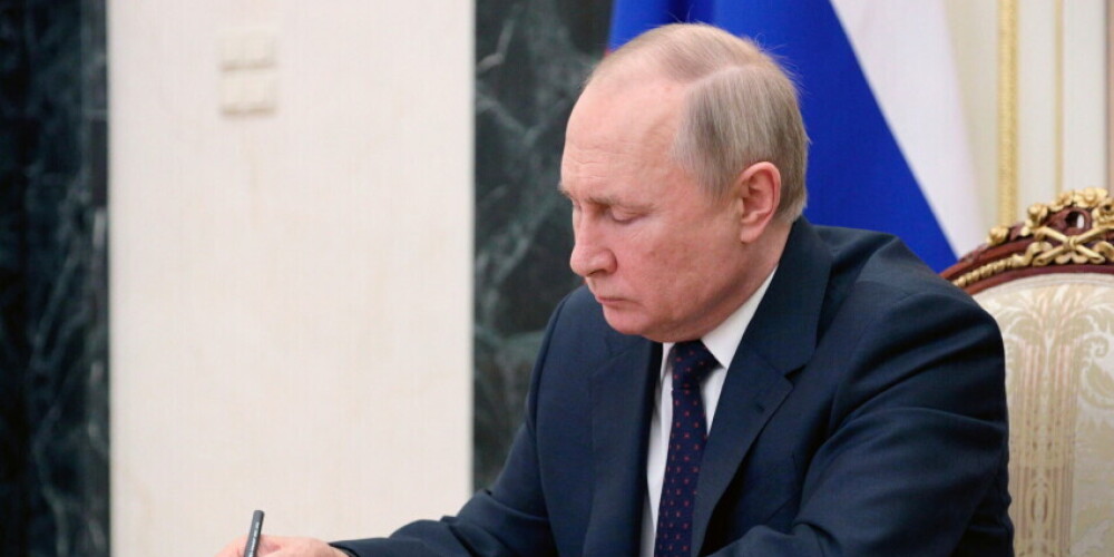 Krievijas prezidents Vladimirs Putins Kremlī, 2022. gada 11. martā.