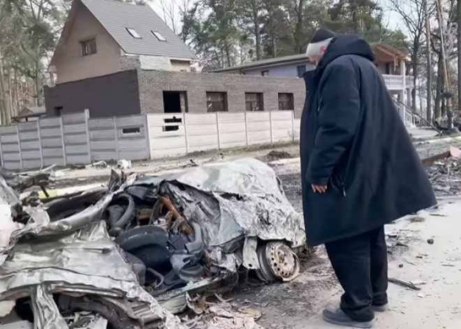 ВИДЕО: главный раввин Украины побывал в Ирпене и Буче и опубликовал свой ролик