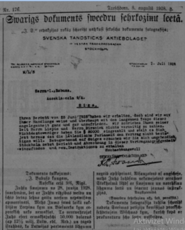 1928. gada 8. augustā "Jaunākās Ziņas" publicēja skandalozo finanšu ministru Robertu Liepiņu atmaskojošo vēstuli.