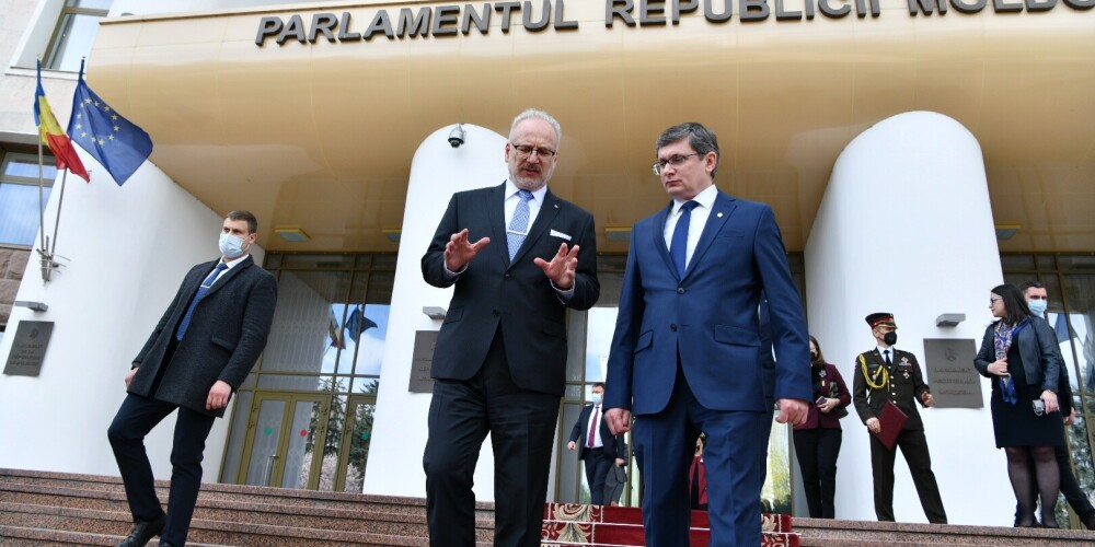 Valsts prezidents Egils Levits darba vizītes laikā Moldovas Republikā.