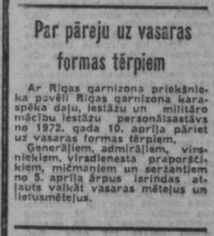 1972. gada Lieldienās jau bija tik silts, ka okupantiem pa Rīgu atļāva staigāt vasaras mēteļos.