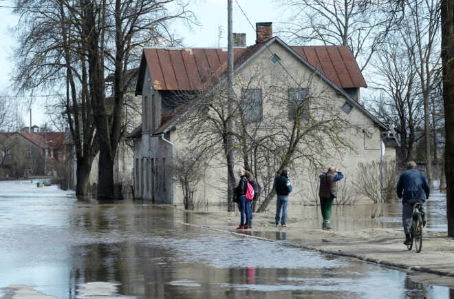 Plūdi Pļaviņās 2013. gada pavasarī.