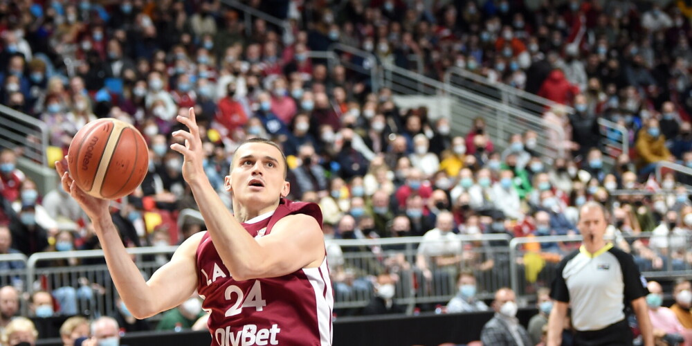 Latvijas basketbola izlases uzbrucējs Andrejs Gražulis.