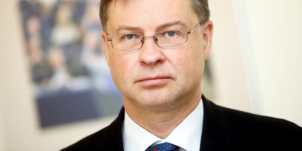Eiropas Komisijas priekšsēdētājas izpildvietnieks un tirdzniecības komisārs Valdis Dombrovskis.