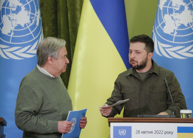 Zelenskis: Kijiva Gutērreša vizītes laikā apšaudīta, lai pazemotu ANO