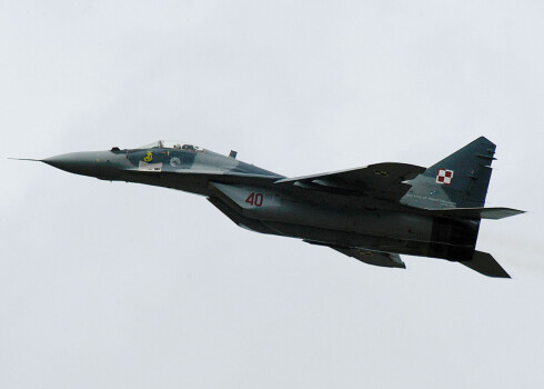 Polijas Mig-29 reaktīvais iznīcinātājs