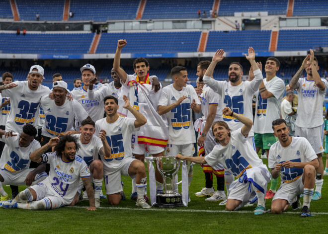 Madrides "Real" 35. reizi izcīna Spānijas čempiontitulu