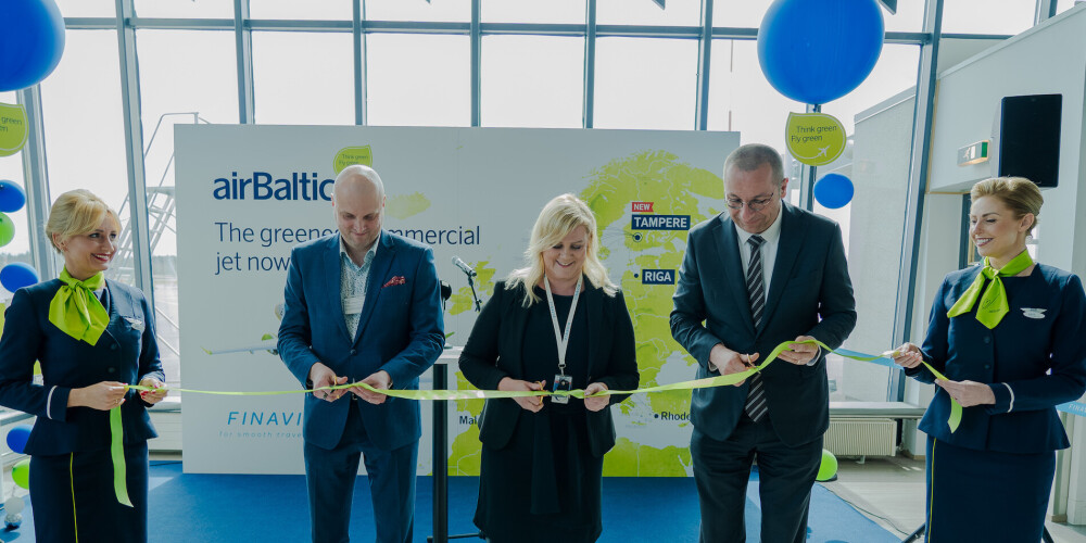 "airBaltic" atvērusi jaunu bāzi Tamperē