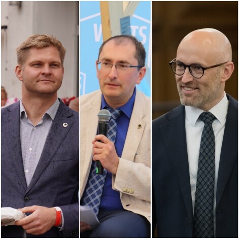 Gatis Eglītis, Tālis Linkaits un Daniels Pavļuts.