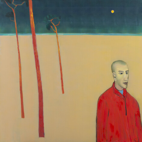 Kaspars Zariņš. “Vientulība” (2022., a./e., 100x100 cm).