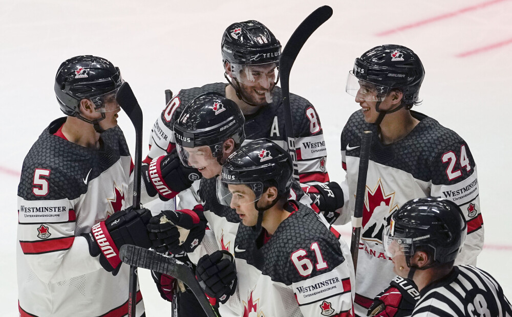 Kanāda pasaules hokeja čempionāta spēlē pieveic Slovākiju