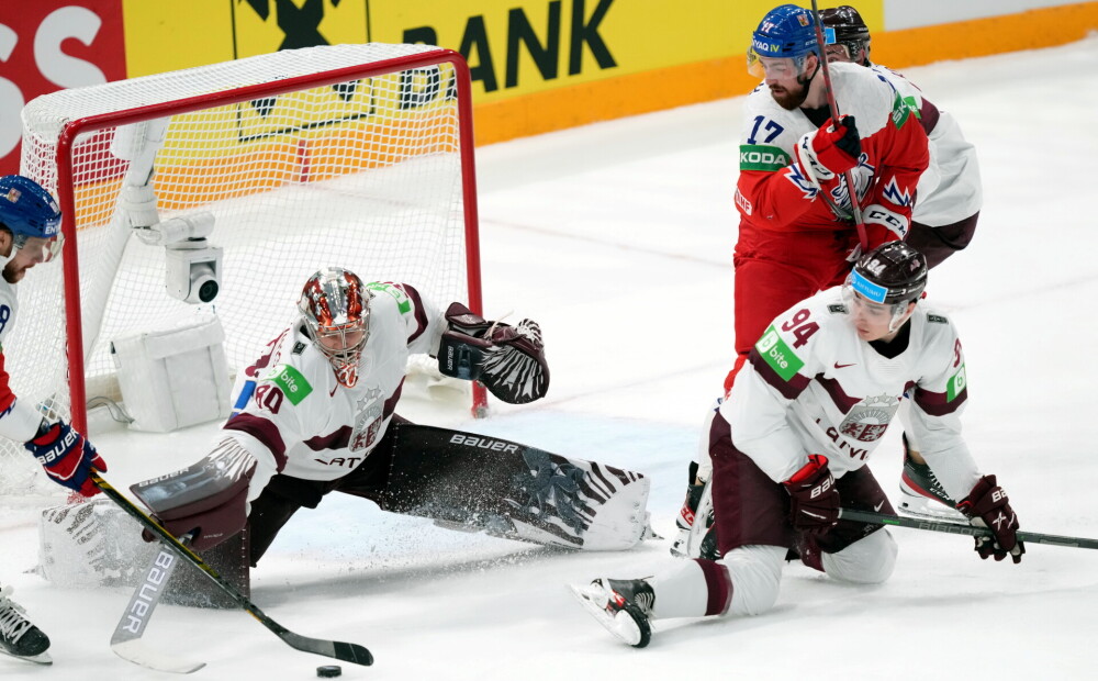 Vismaz bija goda vārti: Čehijas hokejisti neatstāj nekādas cerības Latvijai