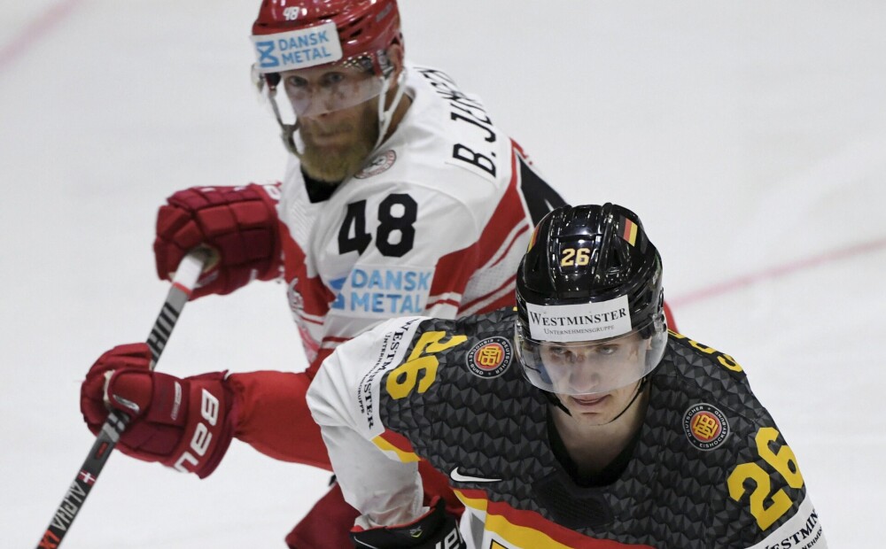Vācija uzvar Dāniju pasaules hokeja čempionāta mačā