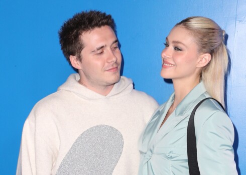 Bruklins Bekhems ar sievu Nikolu Pelcu.