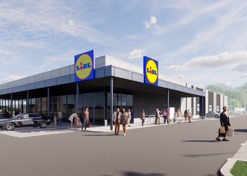 Sākta Sarkandaugavas "Lidl" būvniecība